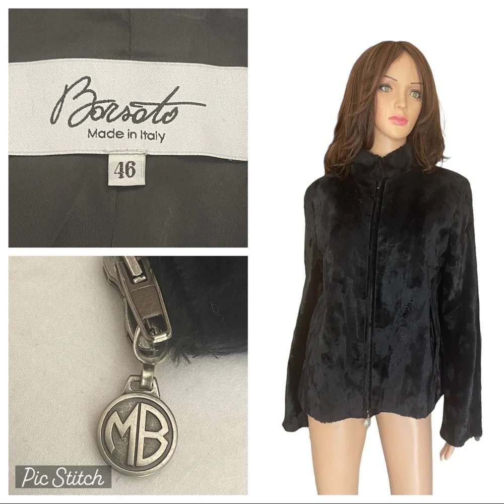 Vintage Barsoto Mario black jacket/coat size 46‎